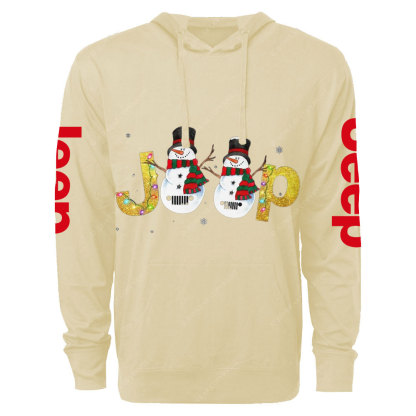 Jp Snowman Jp Christmas Oversized Lightweight Hoodie