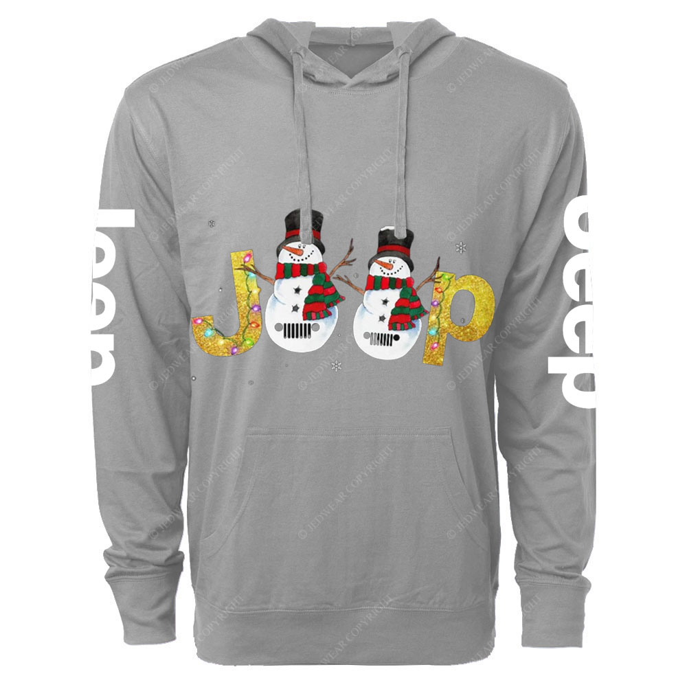 Jp Snowman Jp Christmas Oversized Lightweight Hoodie