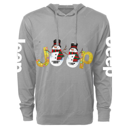 Jp Snowman Jp Christmas Oversized Lightweight Hoodie