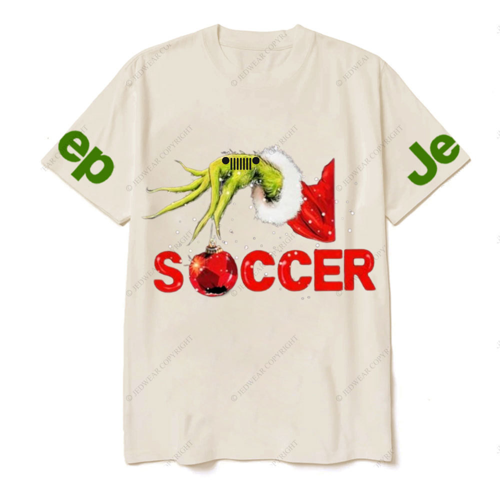 Jp Hand Holding Bling Soccer Christmas T-Shirt