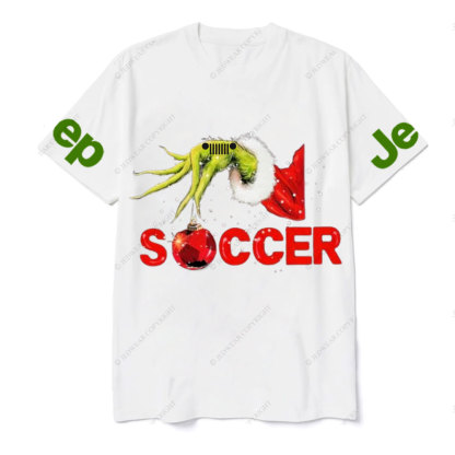 Jp Hand Holding Bling Soccer Christmas T-Shirt