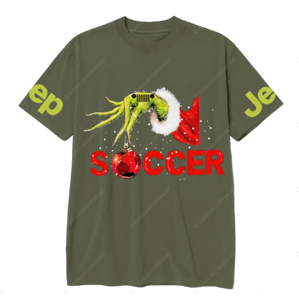 Jp Hand Holding Bling Soccer Christmas T-Shirt