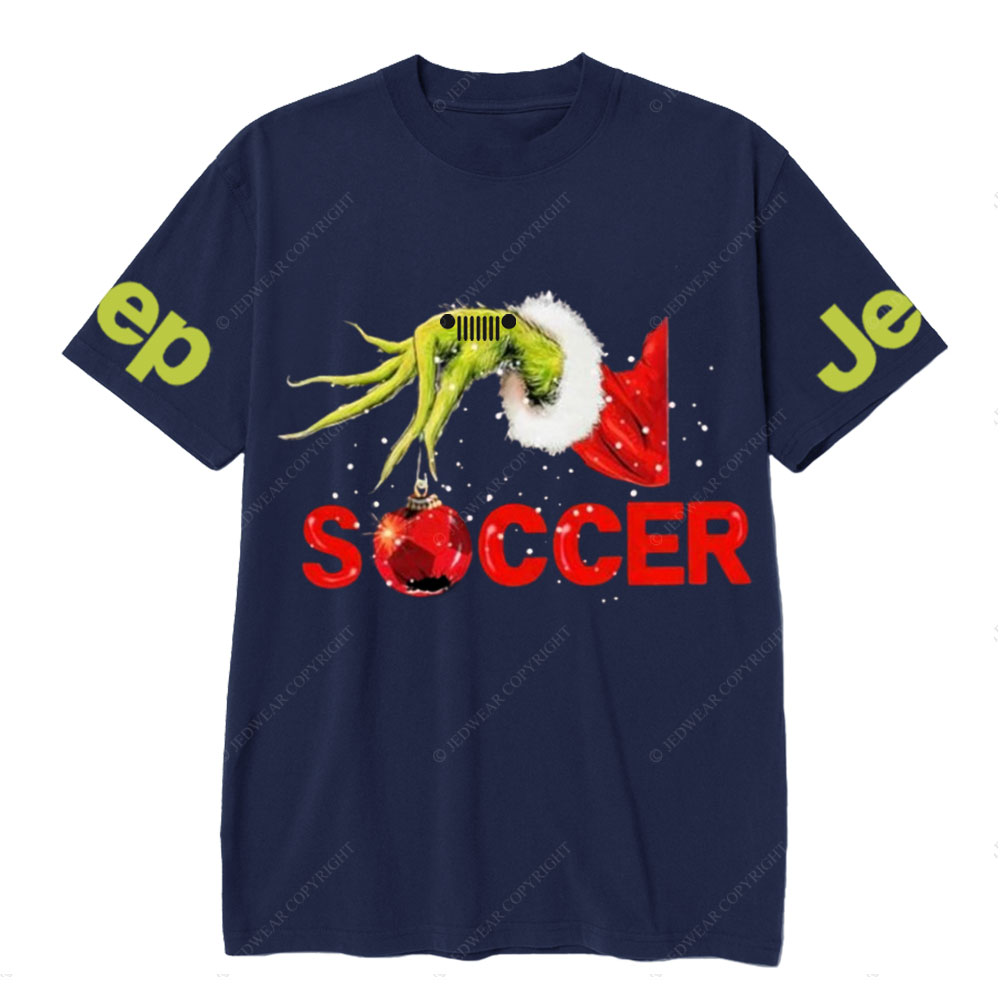 Jp Hand Holding Bling Soccer Christmas T-Shirt