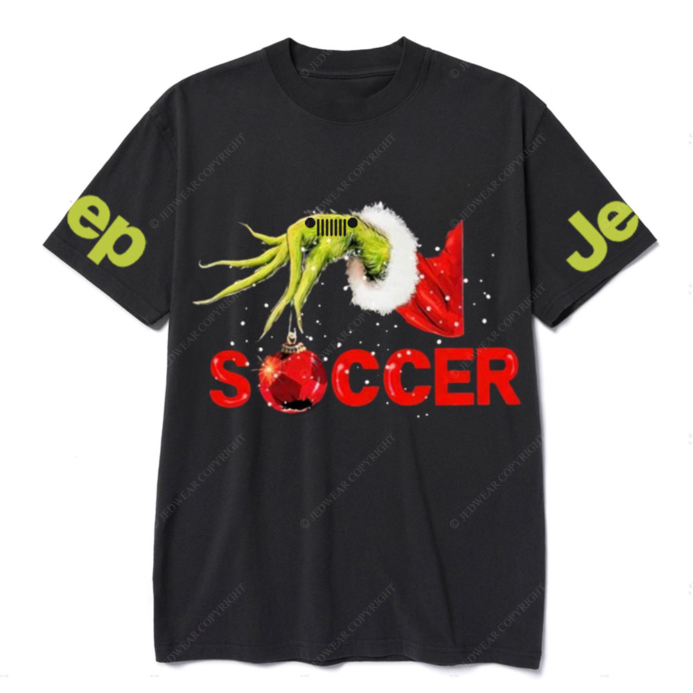 Jp Hand Holding Bling Soccer Christmas T-Shirt