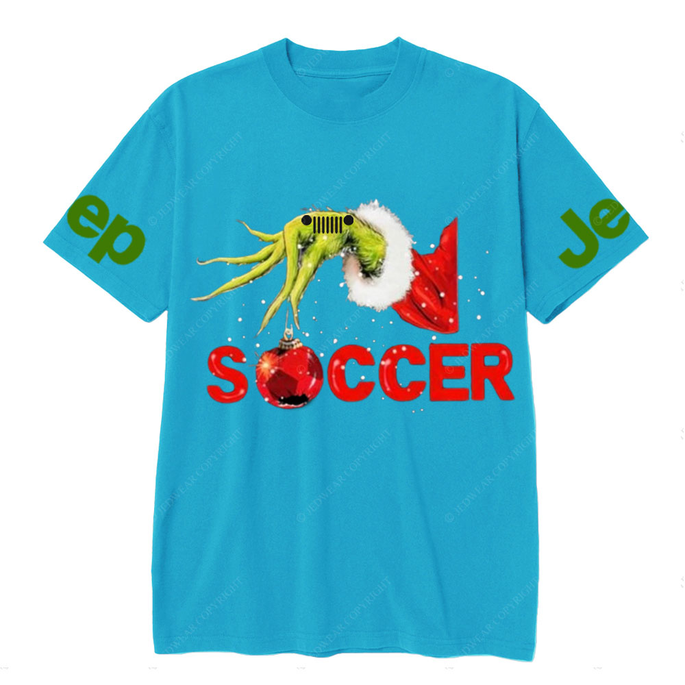 Jp Hand Holding Bling Soccer Christmas T-Shirt