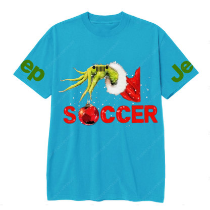 Jp Hand Holding Bling Soccer Christmas T-Shirt