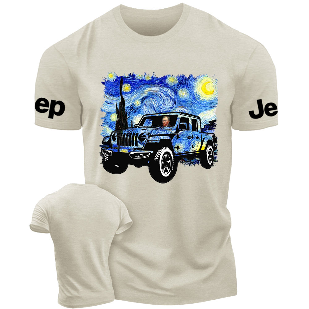 Van Gogh Drives a Gladiator Out Into the Starry Sky Funny Jp T-Shirt