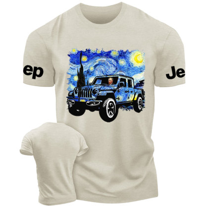 Van Gogh Drives a Gladiator Out Into the Starry Sky Funny Jp T-Shirt