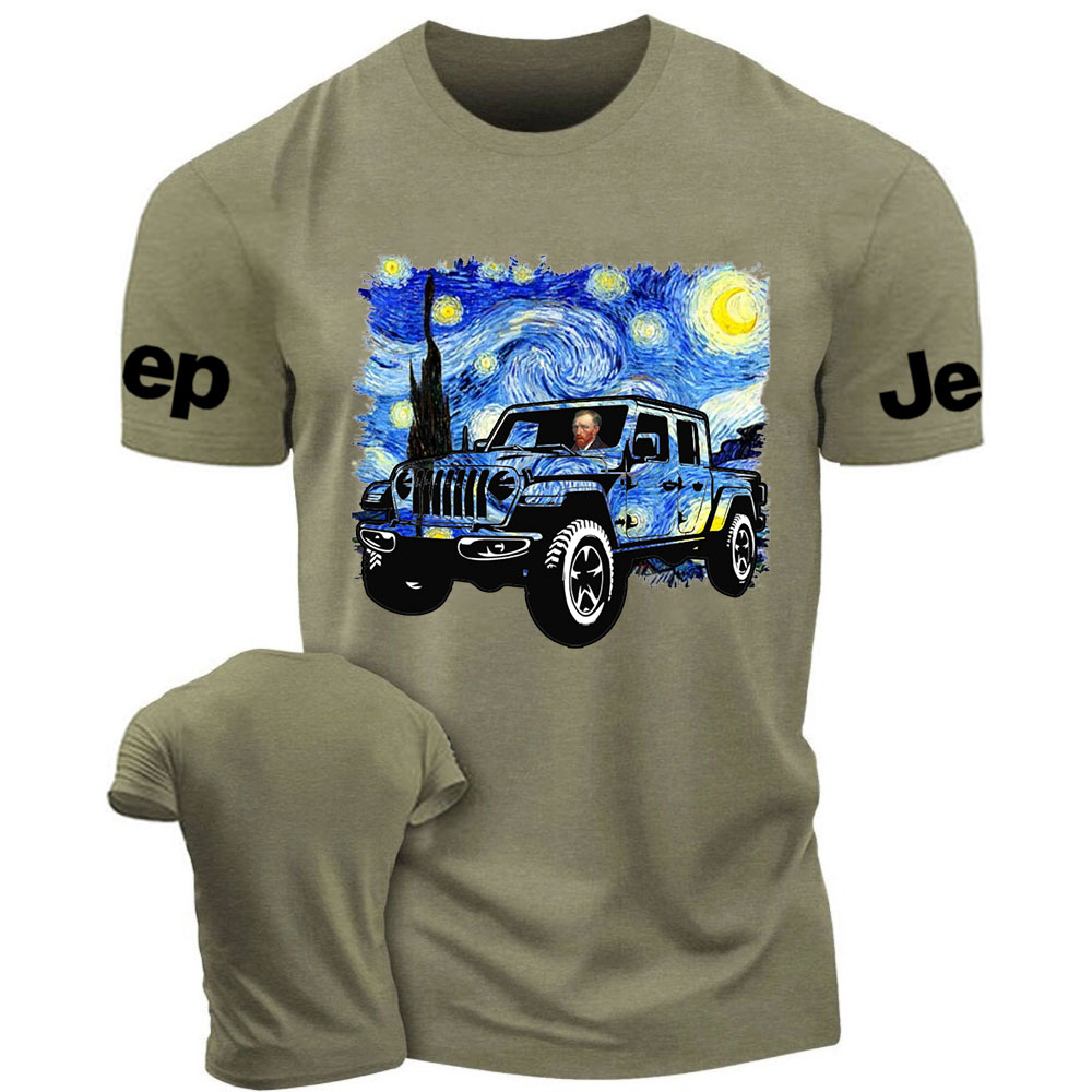 Van Gogh Drives a Gladiator Out Into the Starry Sky Funny Jp T-Shirt