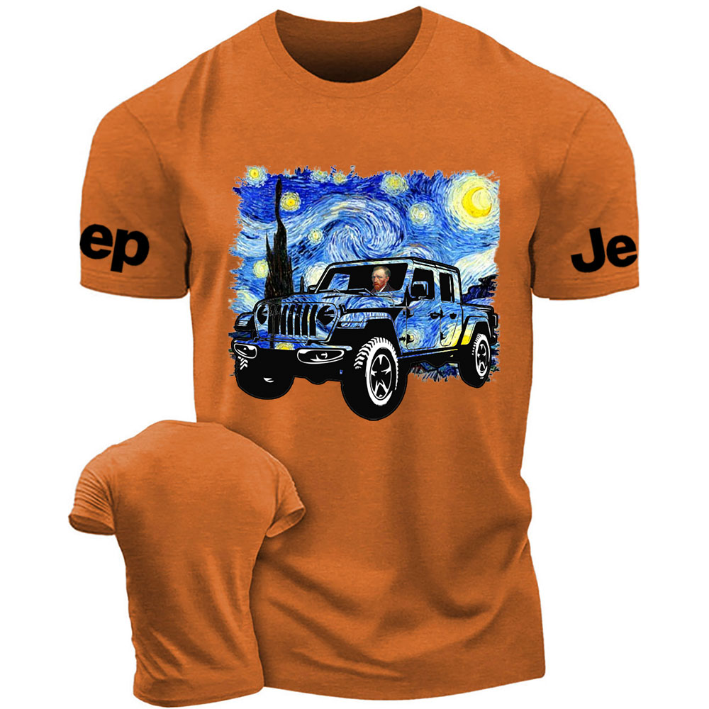 Van Gogh Drives a Gladiator Out Into the Starry Sky Funny Jp T-Shirt