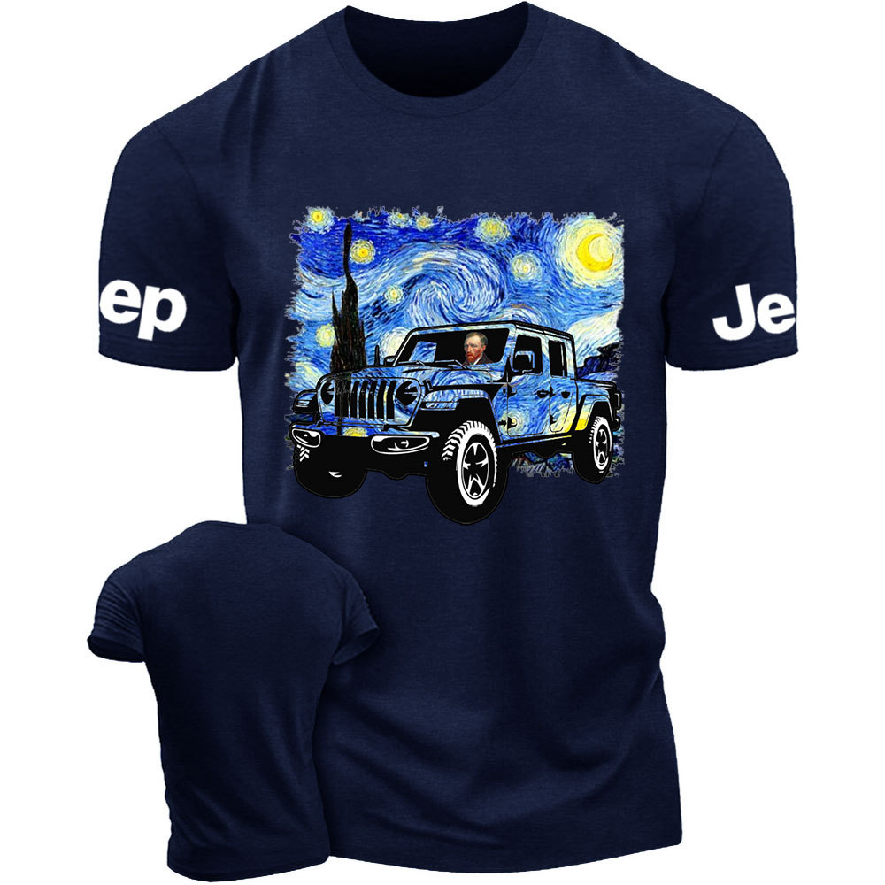 Van Gogh Drives a Gladiator Out Into the Starry Sky Funny Jp T-Shirt