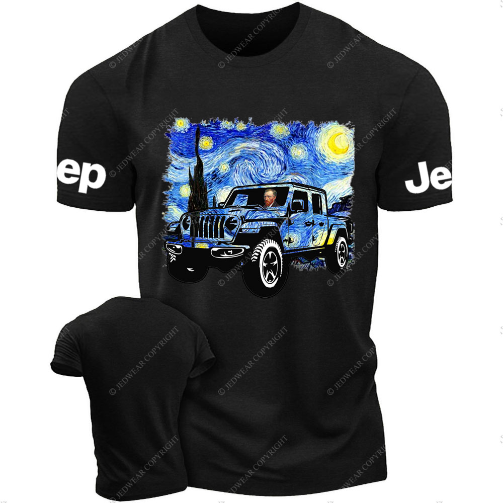 Van Gogh Drives a Gladiator Out Into the Starry Sky Funny Jp T-Shirt