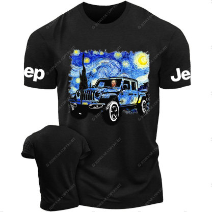 Van Gogh Drives a Gladiator Out Into the Starry Sky Funny Jp T-Shirt