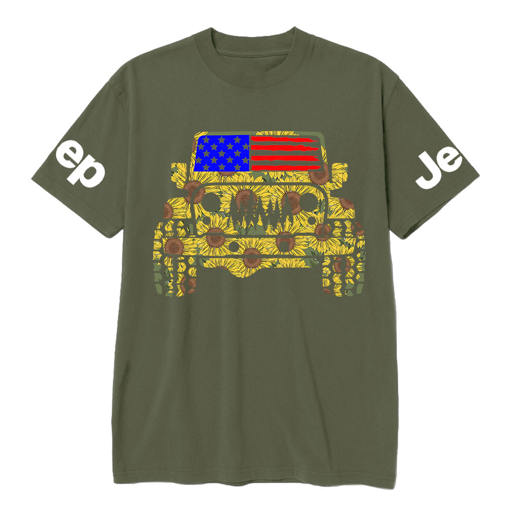 Jp Flag Adventure Grill Transfer Sunflower T-Shirt