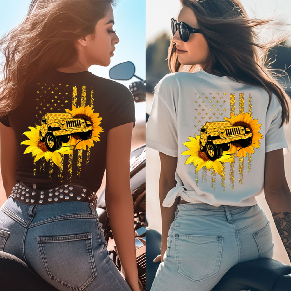 American Jp Flag Sunflower Jp Lover Women T-Shirt