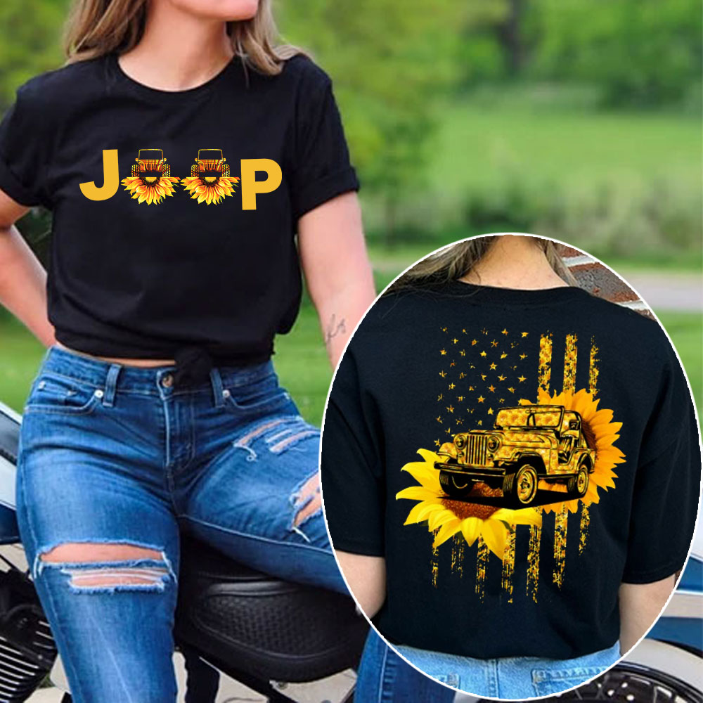 American Flag Sunflower Jp Lover Women T-Shirt