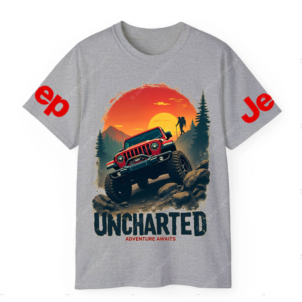 Jp Red Sunset Uncharted Adventure Awaits T-Shirt