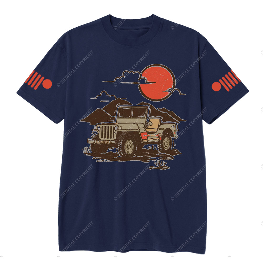 Willys Offroad Mountains Sunset Jp T-Shirt
