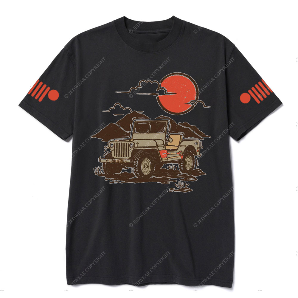 Willys Offroad Mountains Sunset Jp T-Shirt