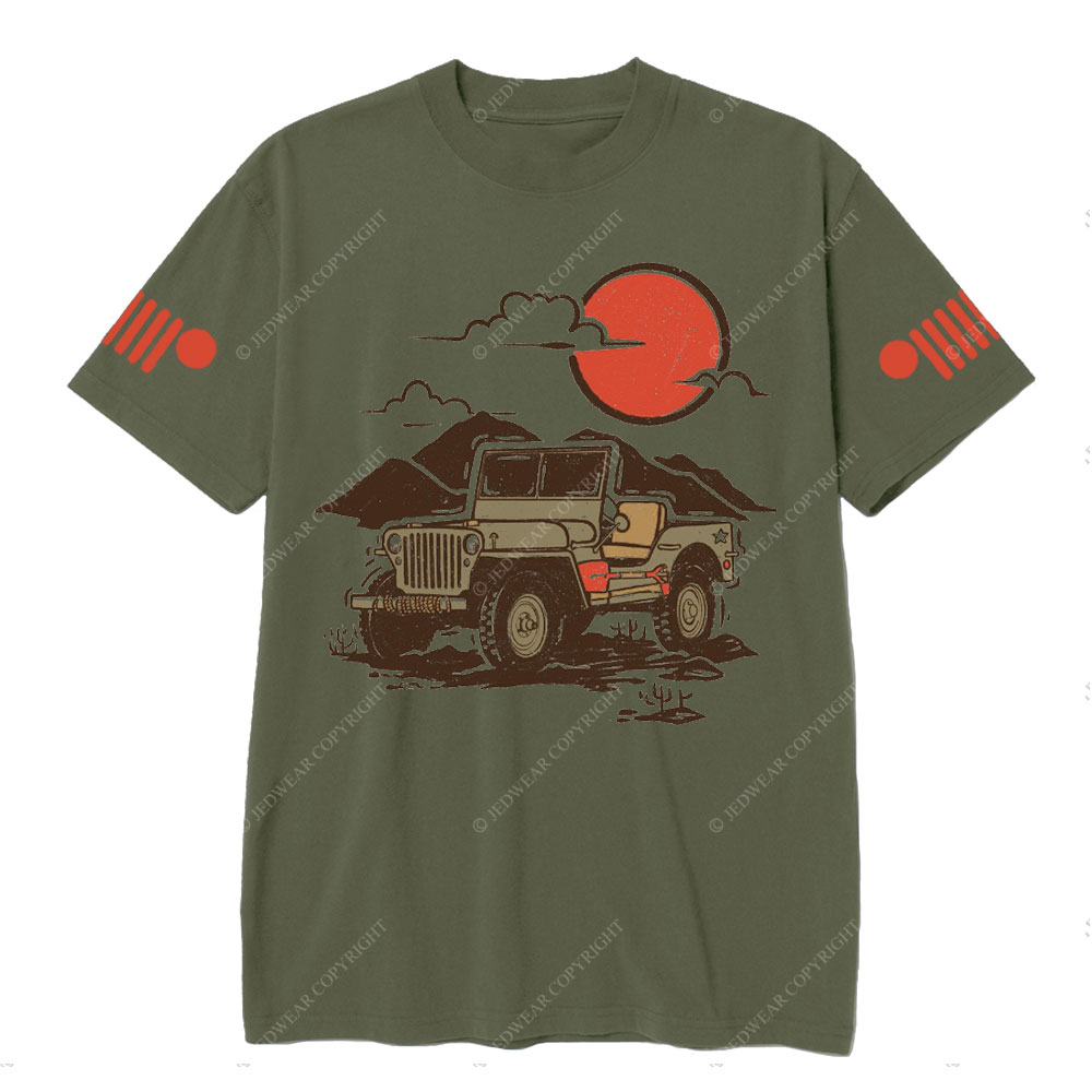 Willys Offroad Mountains Sunset Jp T-Shirt
