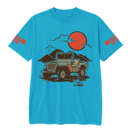 Willys Offroad Mountains Sunset Jp T-Shirt