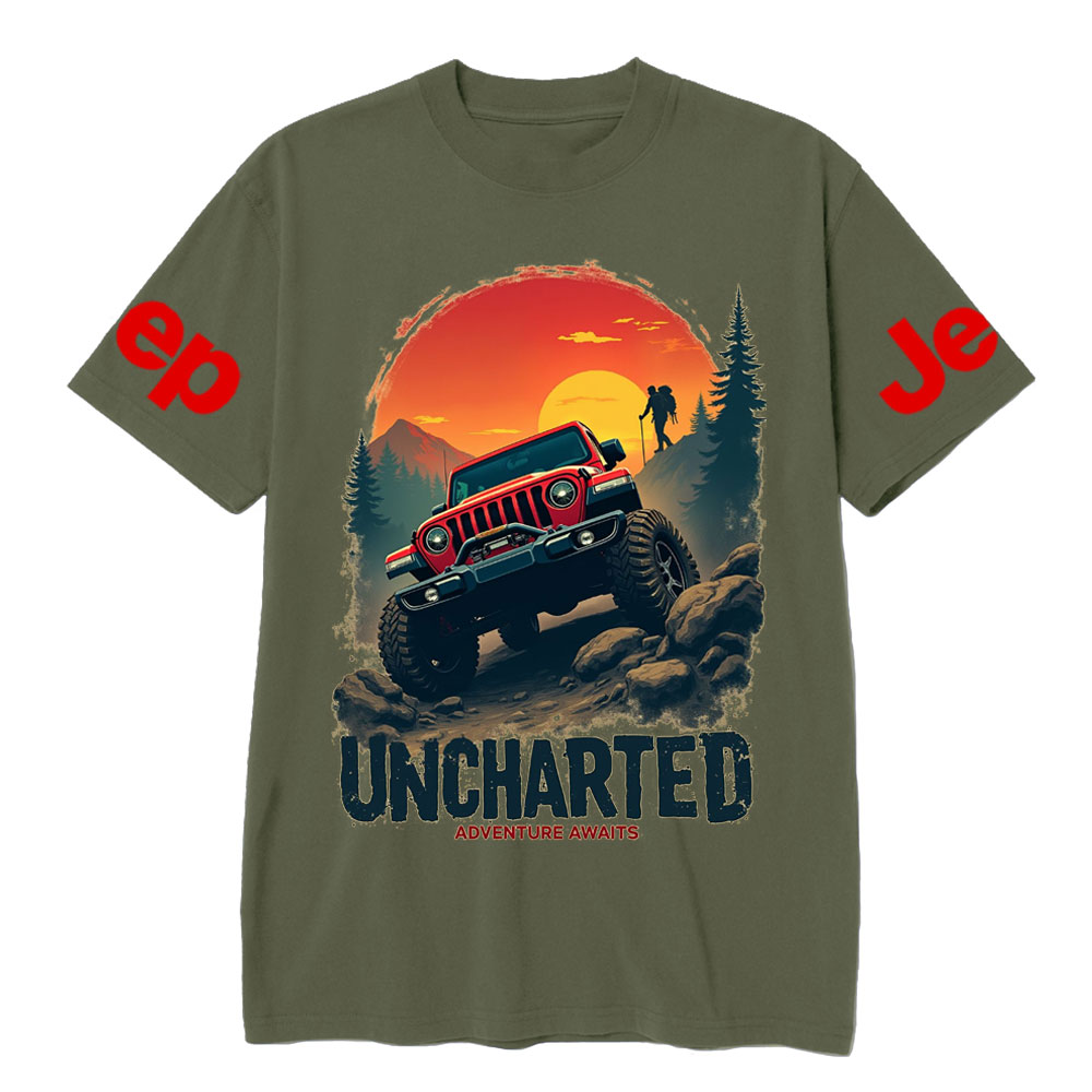 Jp Red Sunset Uncharted Adventure Awaits T-Shirt