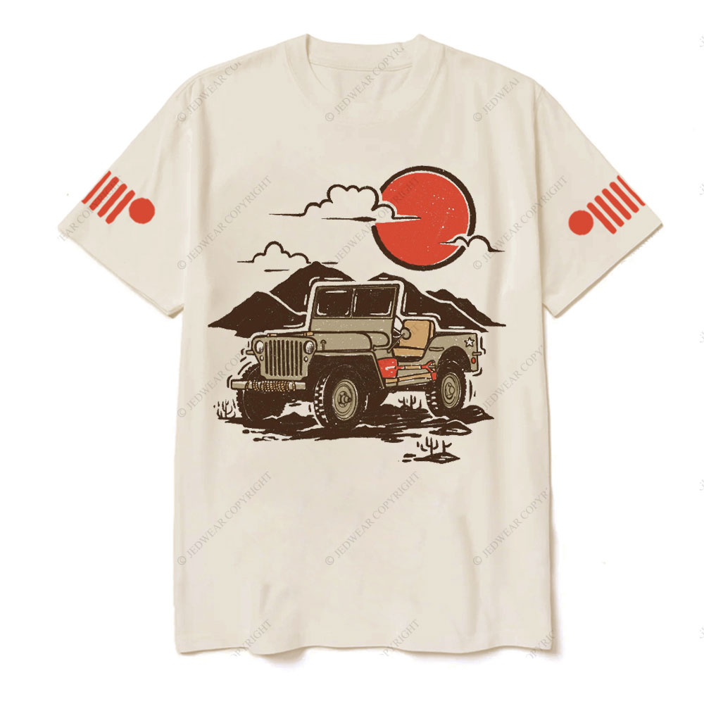 Willys Offroad Mountains Sunset Jp T-Shirt