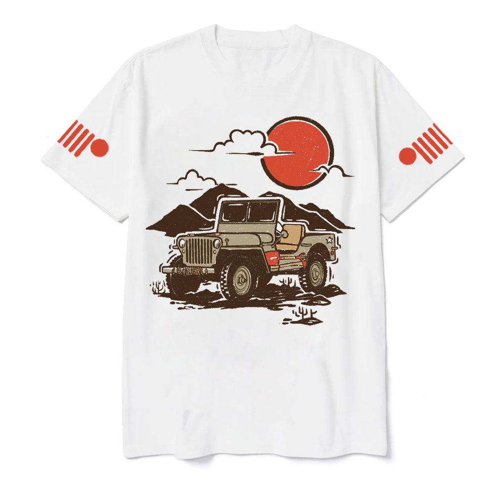 Willys Offroad Mountains Sunset Jp T-Shirt