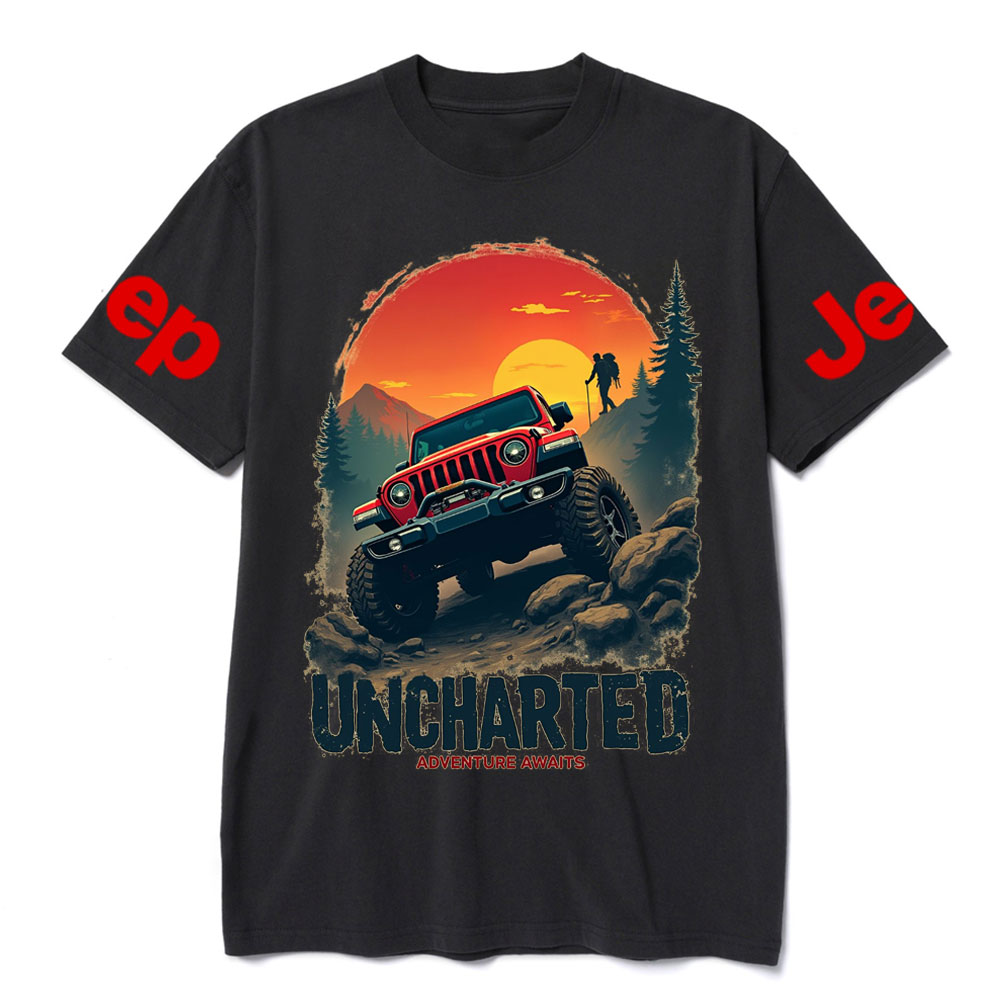 Jp Red Sunset Uncharted Adventure Awaits T-Shirt
