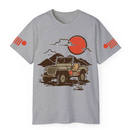 Willys Offroad Mountains Sunset Jp T-Shirt