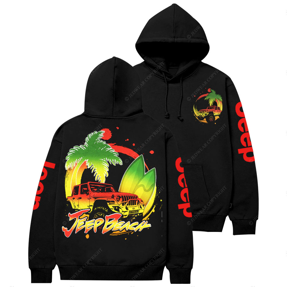 Jp Beach Vibe Yellow Style Casual Hoodie