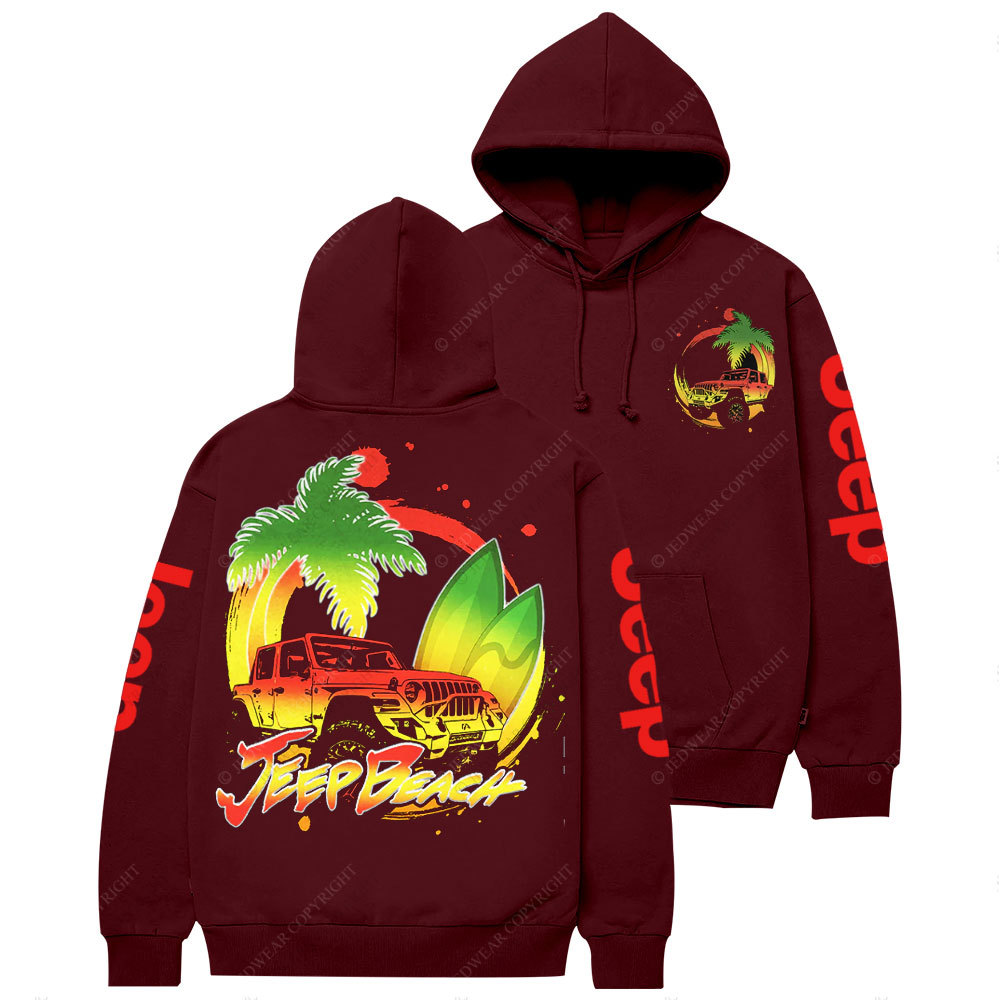 Jp Beach Vibe Yellow Style Casual Hoodie