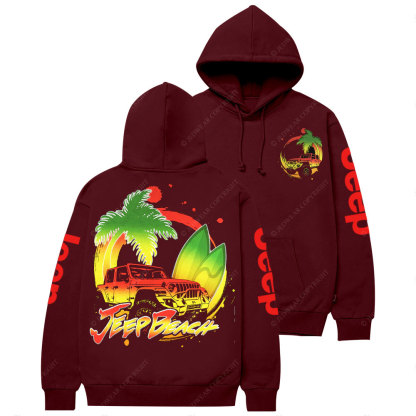 Jp Beach Vibe Yellow Style Casual Hoodie