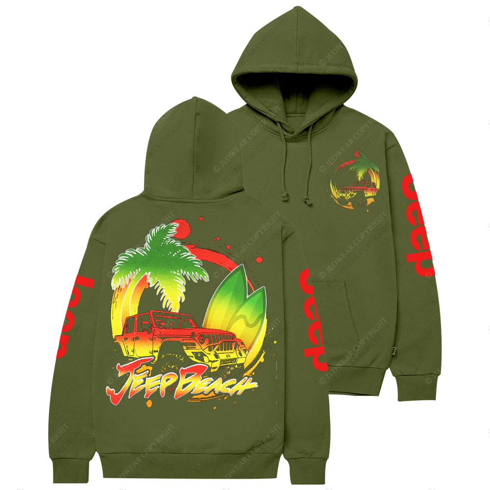 Jp Beach Vibe Yellow Style Casual Hoodie