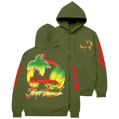 Jp Beach Vibe Yellow Style Casual Hoodie