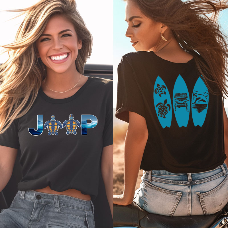 Surfboards Summer Beach Sea Turtles Jp T-Shirt