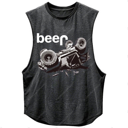 Funny Beer Overturn Jp Offroad Men Tank