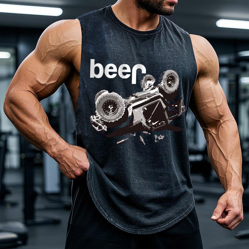Funny Beer Overturn Jp Offroad Men Tank