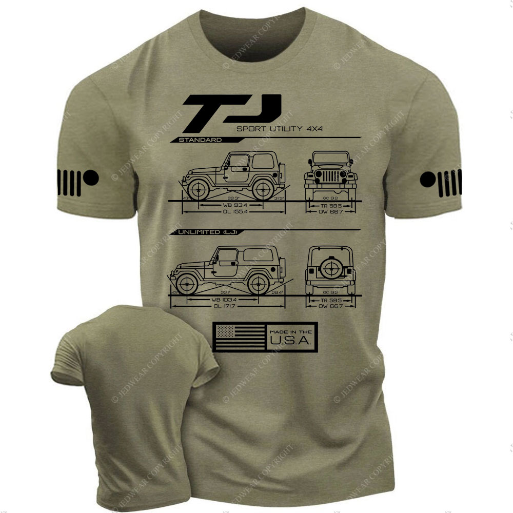 TJ/LJ Wrangler Blueprint Jp T-Shirt