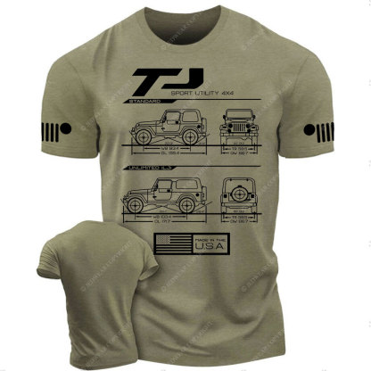 TJ/LJ Wrangler Blueprint Jp T-Shirt