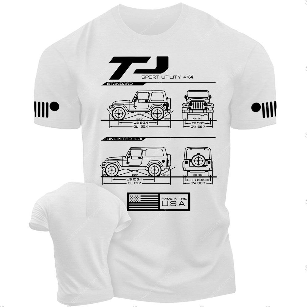 TJ/LJ Wrangler Blueprint Jp T-Shirt