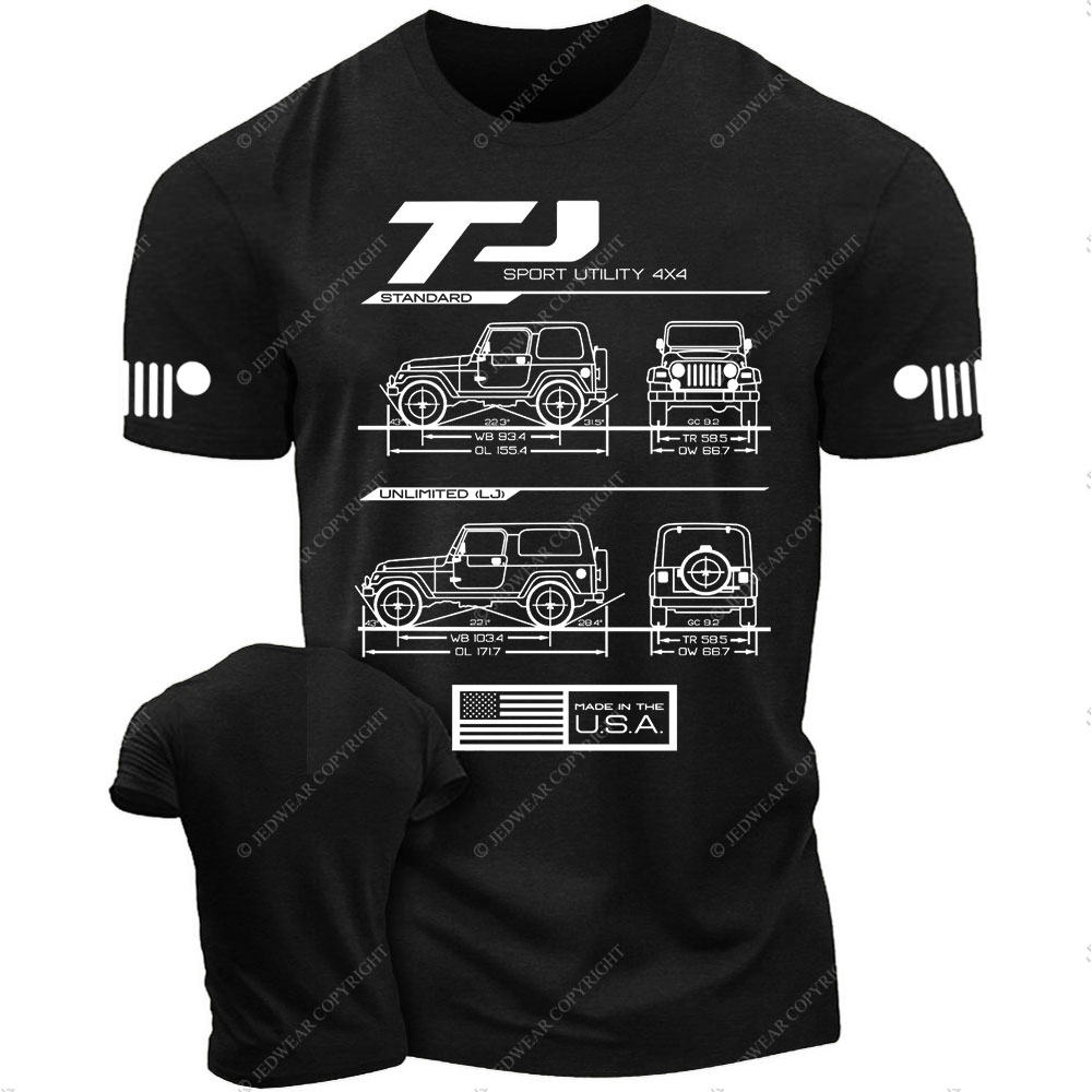 TJ/LJ Wrangler Blueprint Jp T-Shirt