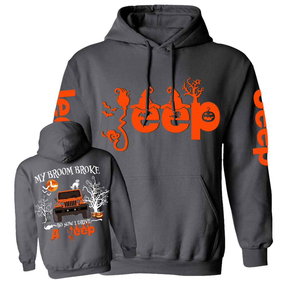 My Broom Broke So Now I Drive A Jp Halloween Magical Jp Double Printed Casual Hoodie