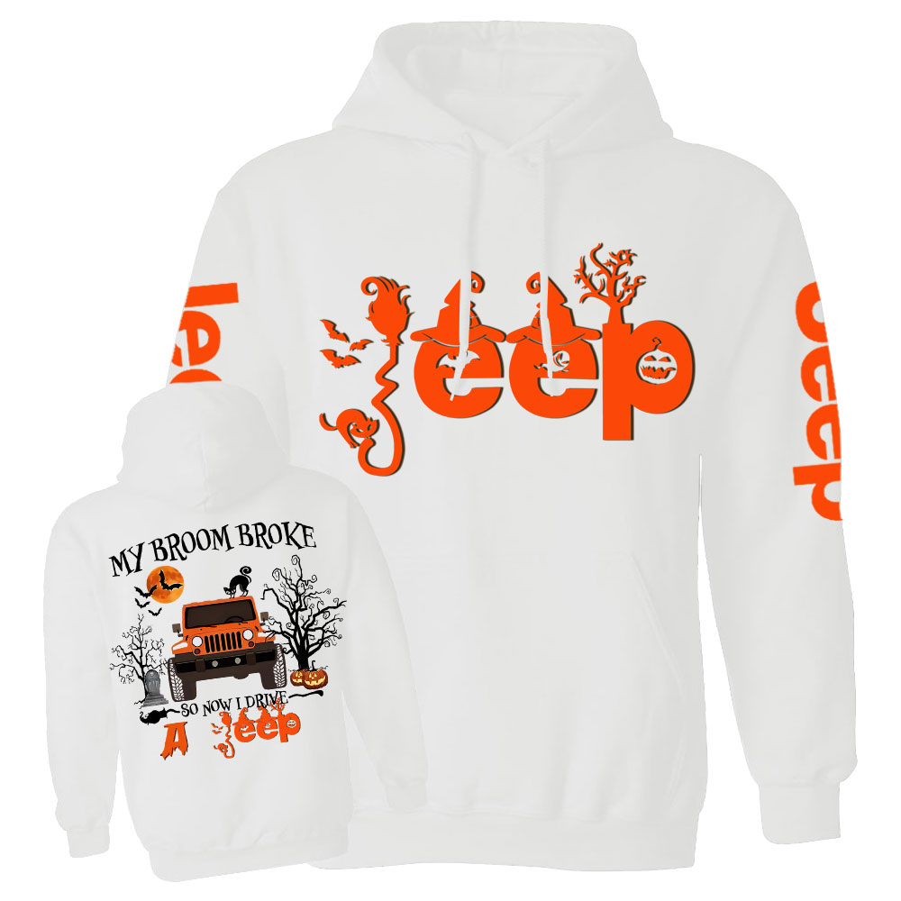 My Broom Broke So Now I Drive A Jp Halloween Magical Jp Double Printed Casual Hoodie