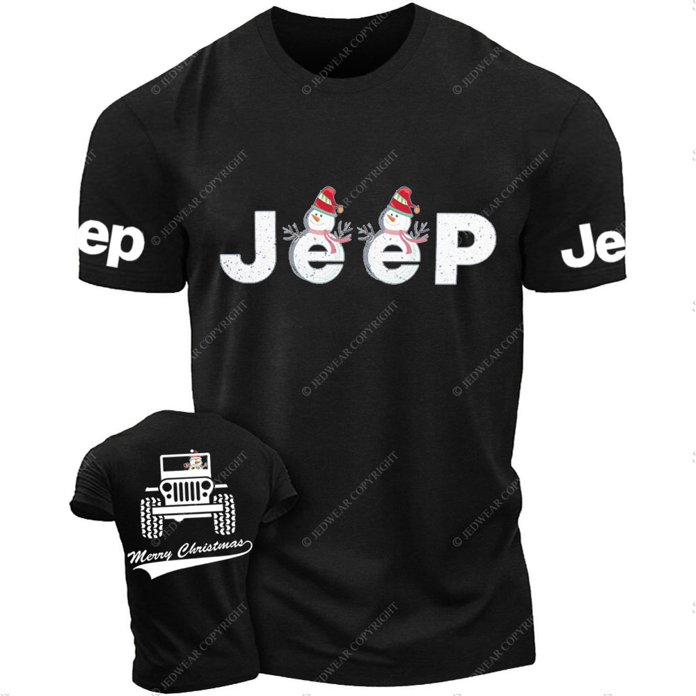 Merry Christmas Snowman Jp Double Printed T-Shirt