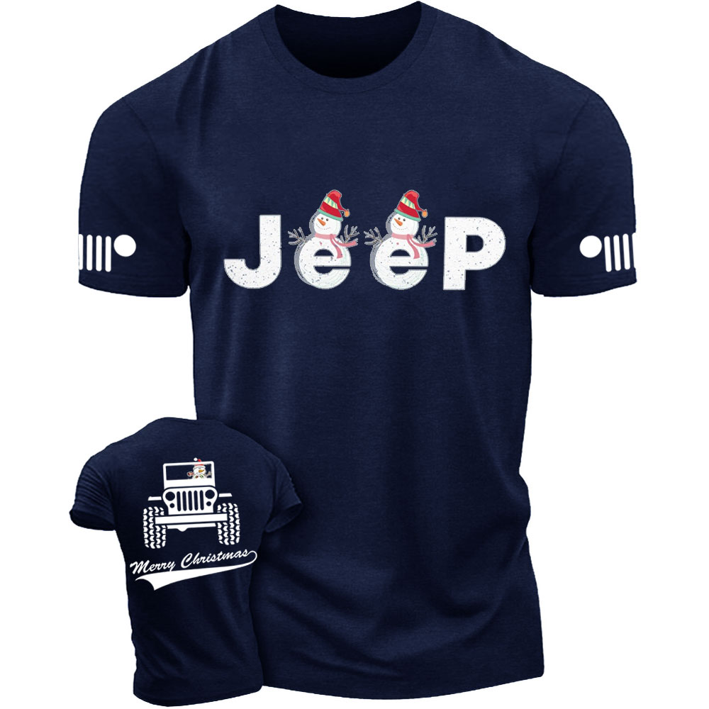 Merry Christmas Snowman Jp Double Printed T-Shirt
