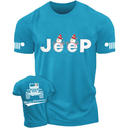Merry Christmas Snowman Jp Double Printed T-Shirt