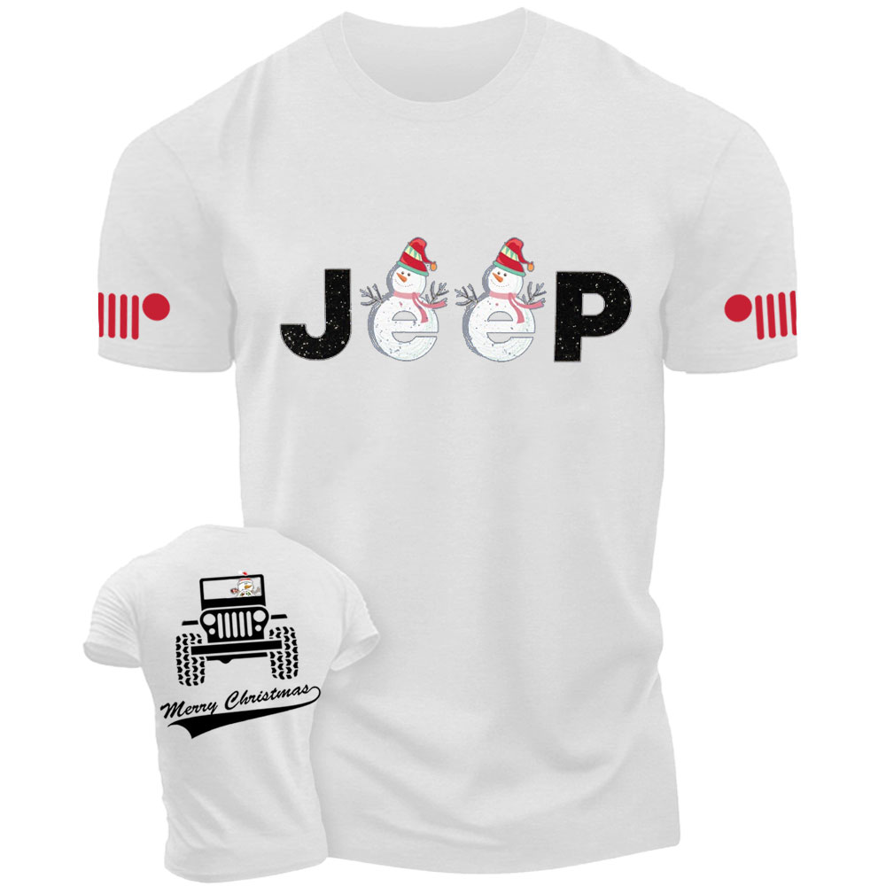 Merry Christmas Snowman Jp Double Printed T-Shirt