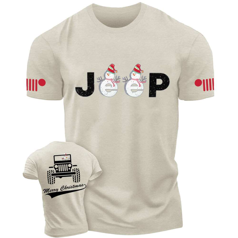 Merry Christmas Snowman Jp Double Printed T-Shirt