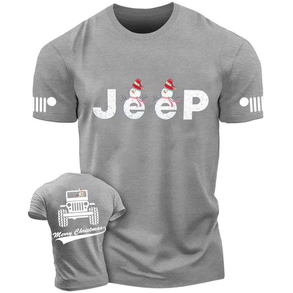 Merry Christmas Snowman Jp Double Printed T-Shirt